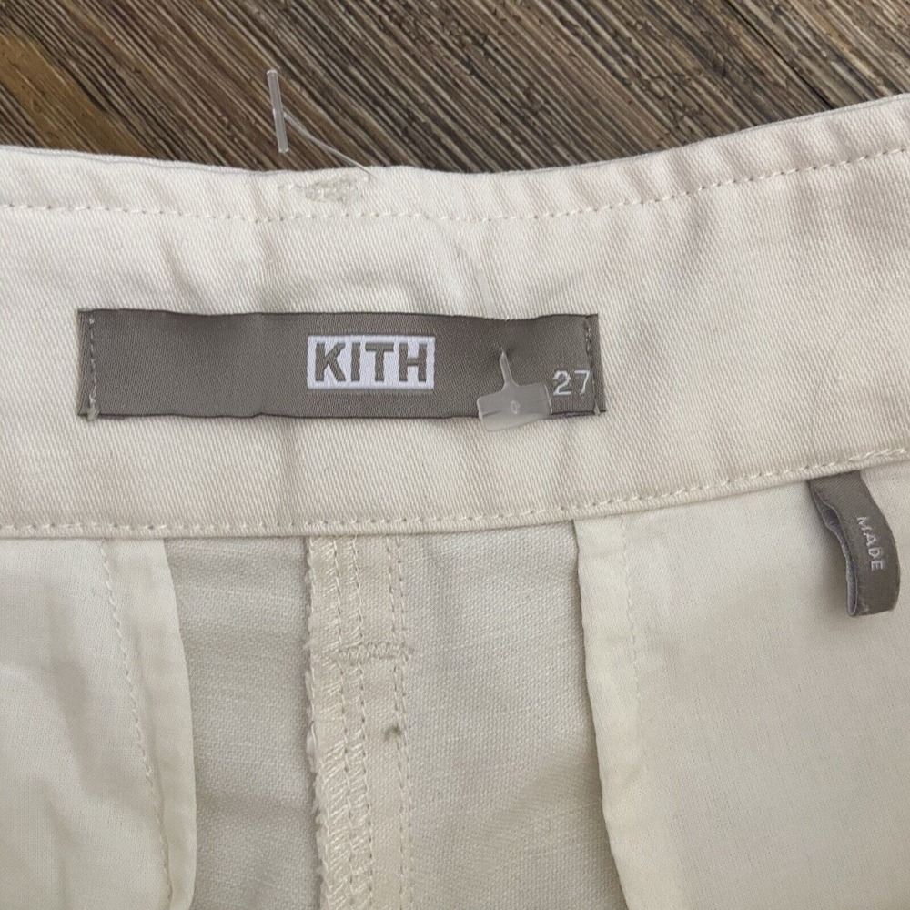 Kith High‎ Rise Utility Chino Straight Leg Cream Pants Size 27 - Picture 3 of 10